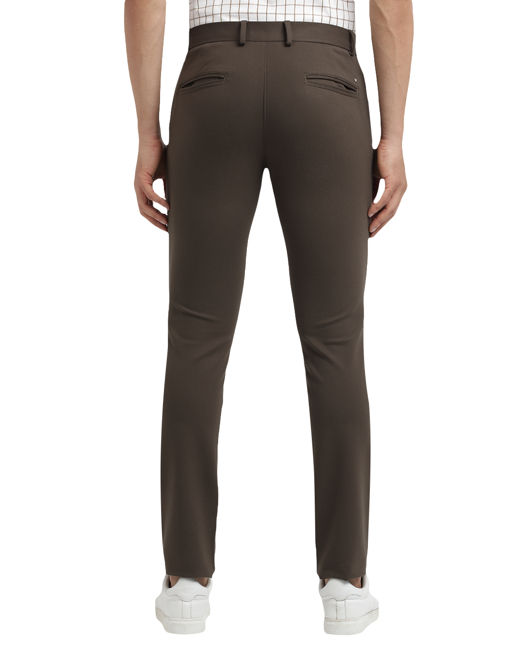 N.Olive Bi-Stretch Solid Trousers