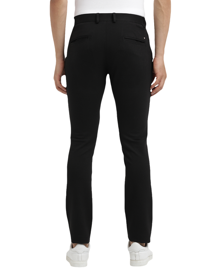 Jet Black Casual Core Trousers - CARLOS_JET BLACK