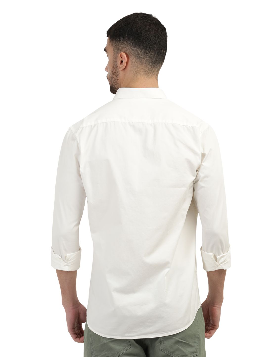 Ivory Twill Solid Shirt