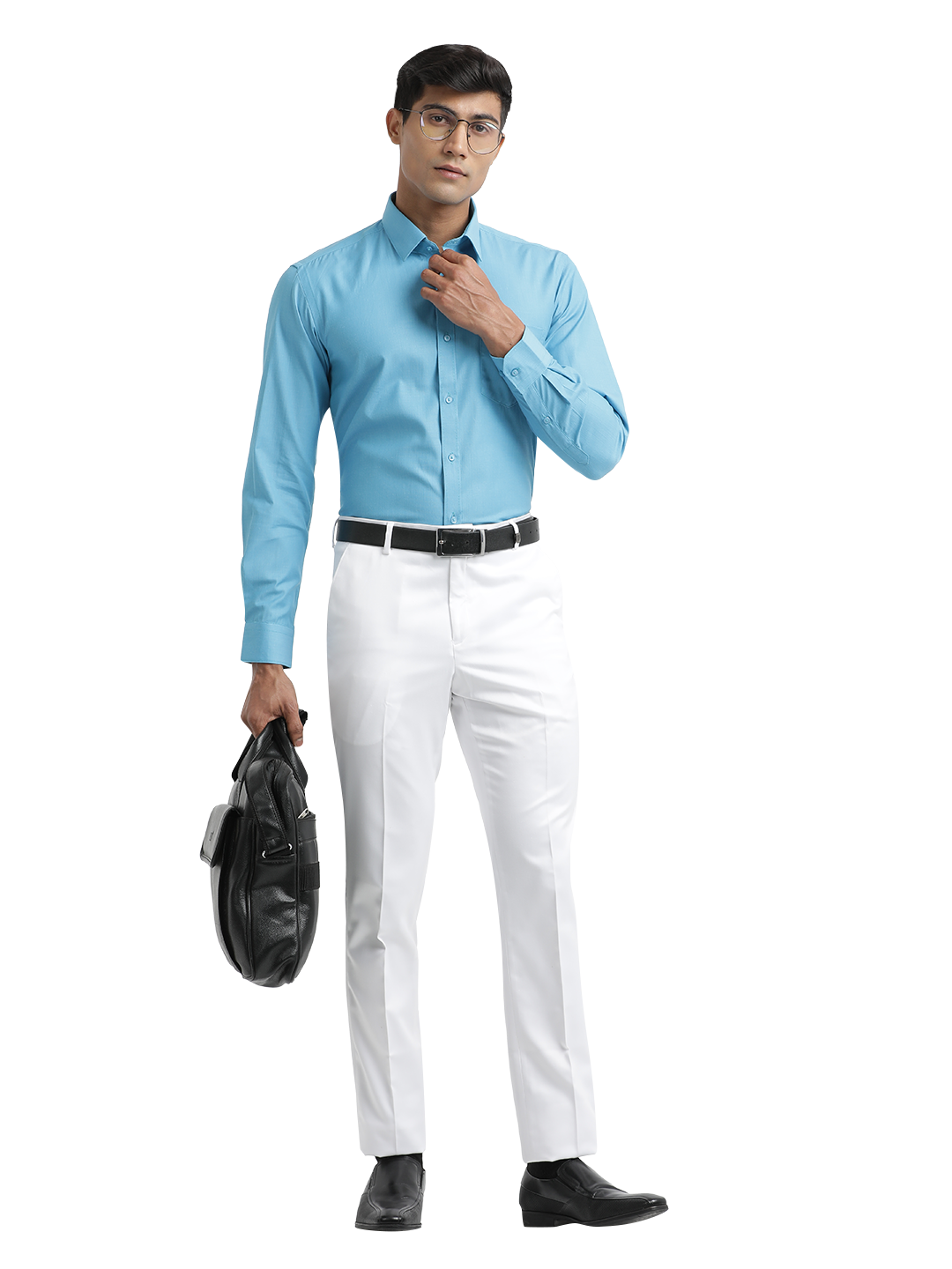 Sky Blue Fil-a-Fil Solid Shirt