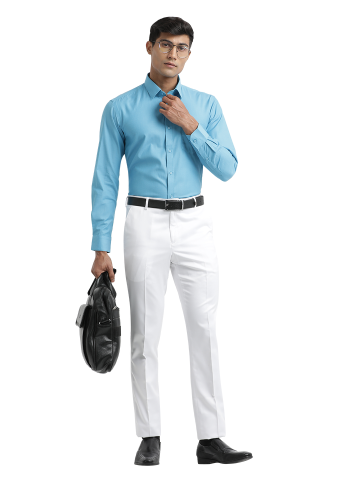 Sky Blue Fil-a-Fil Solid Shirt