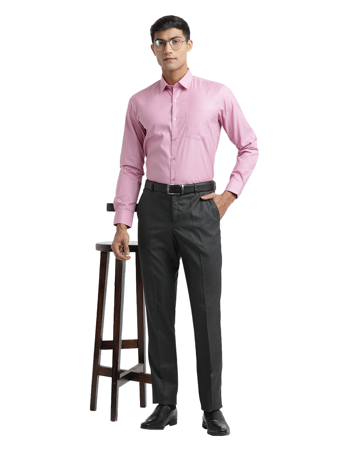 Pink Fil-a-Fil Solid Shirt