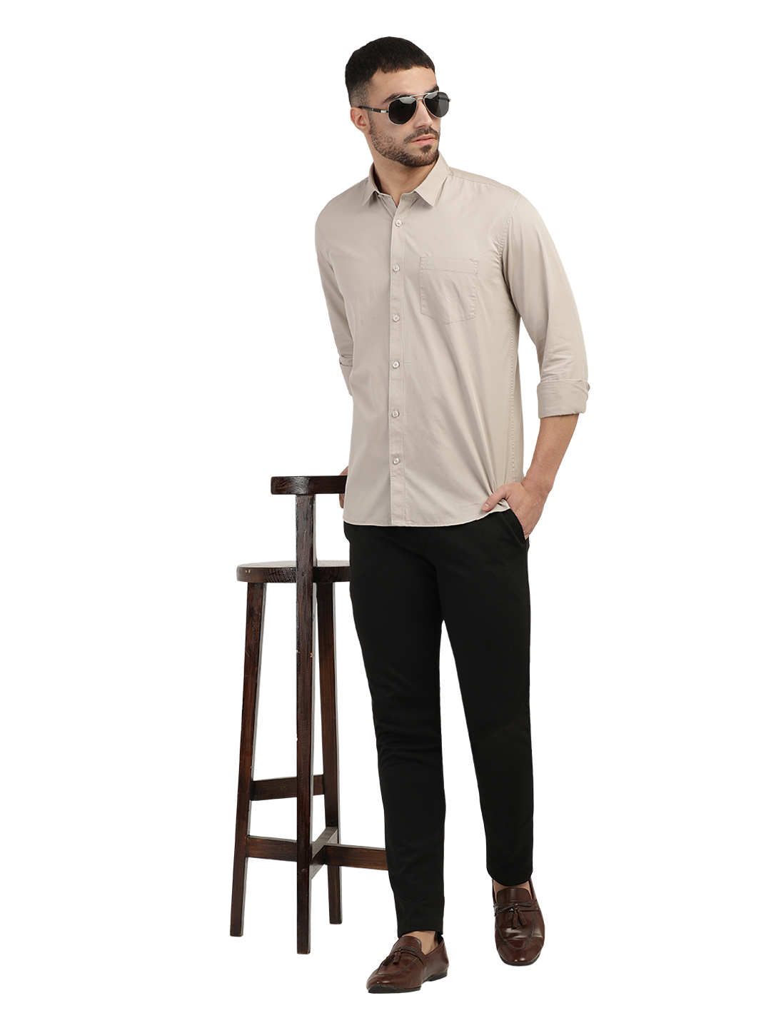 Sand Twill Solid Shirt