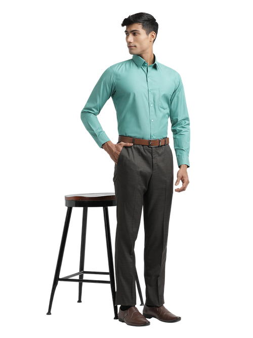 Aqua Green Fil-a-Fil Solid Shirt