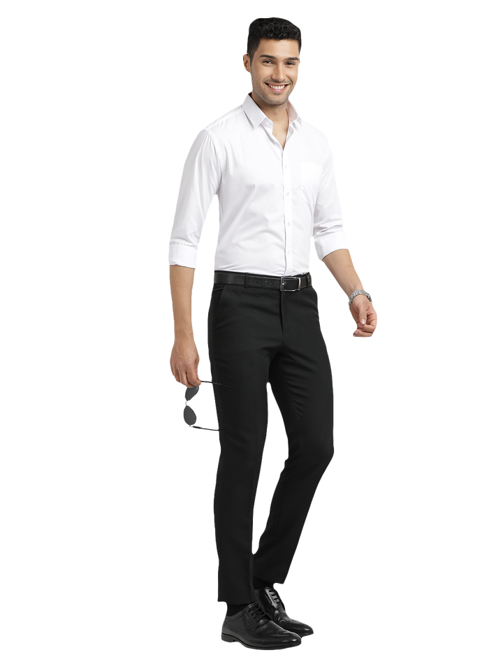 White Solid Formal Shirt