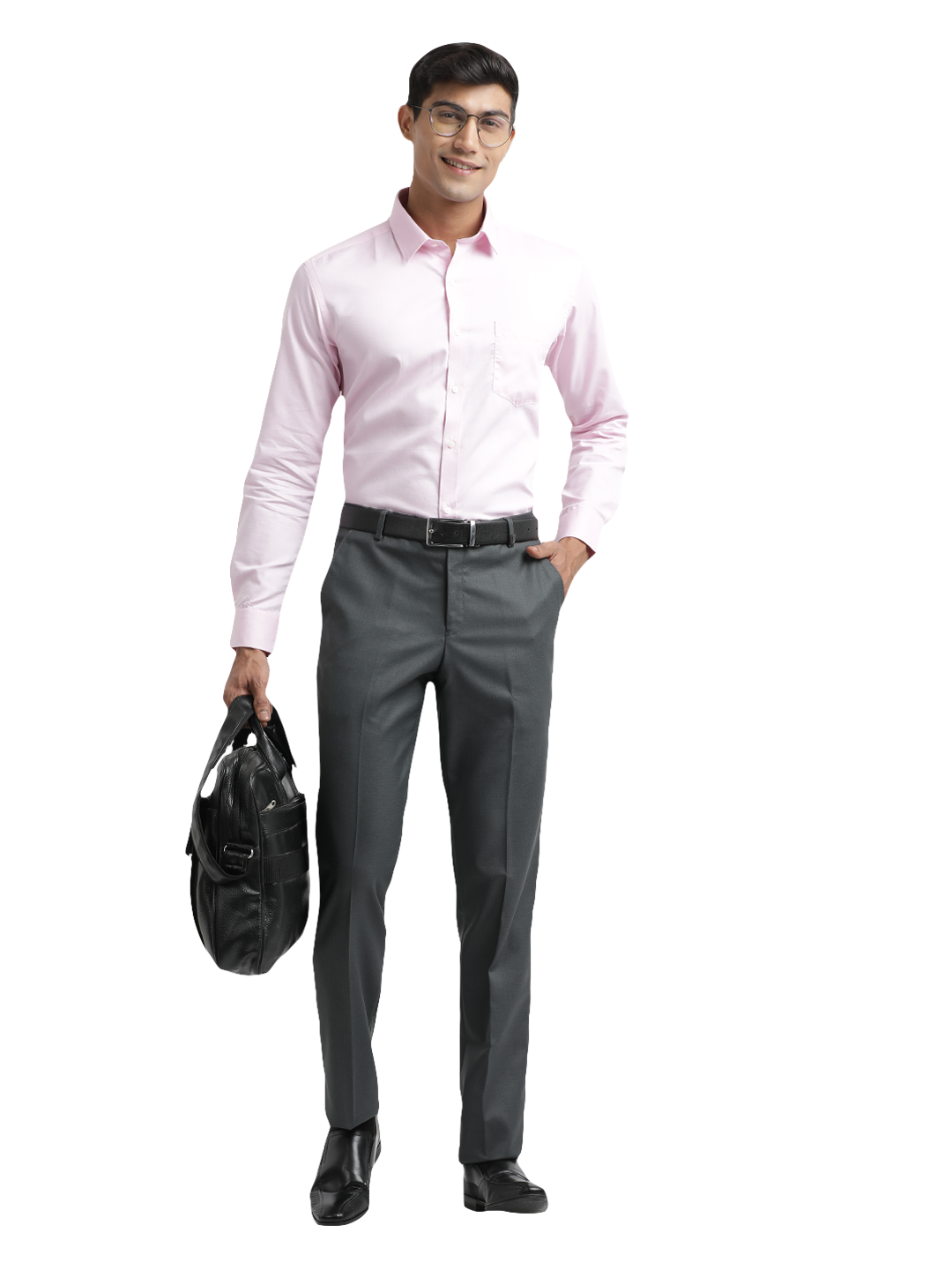 Baby Pink Micro Dobby Solid Shirt