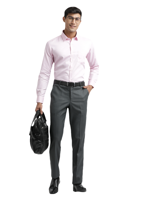 Baby Pink Micro Dobby Solid Shirt