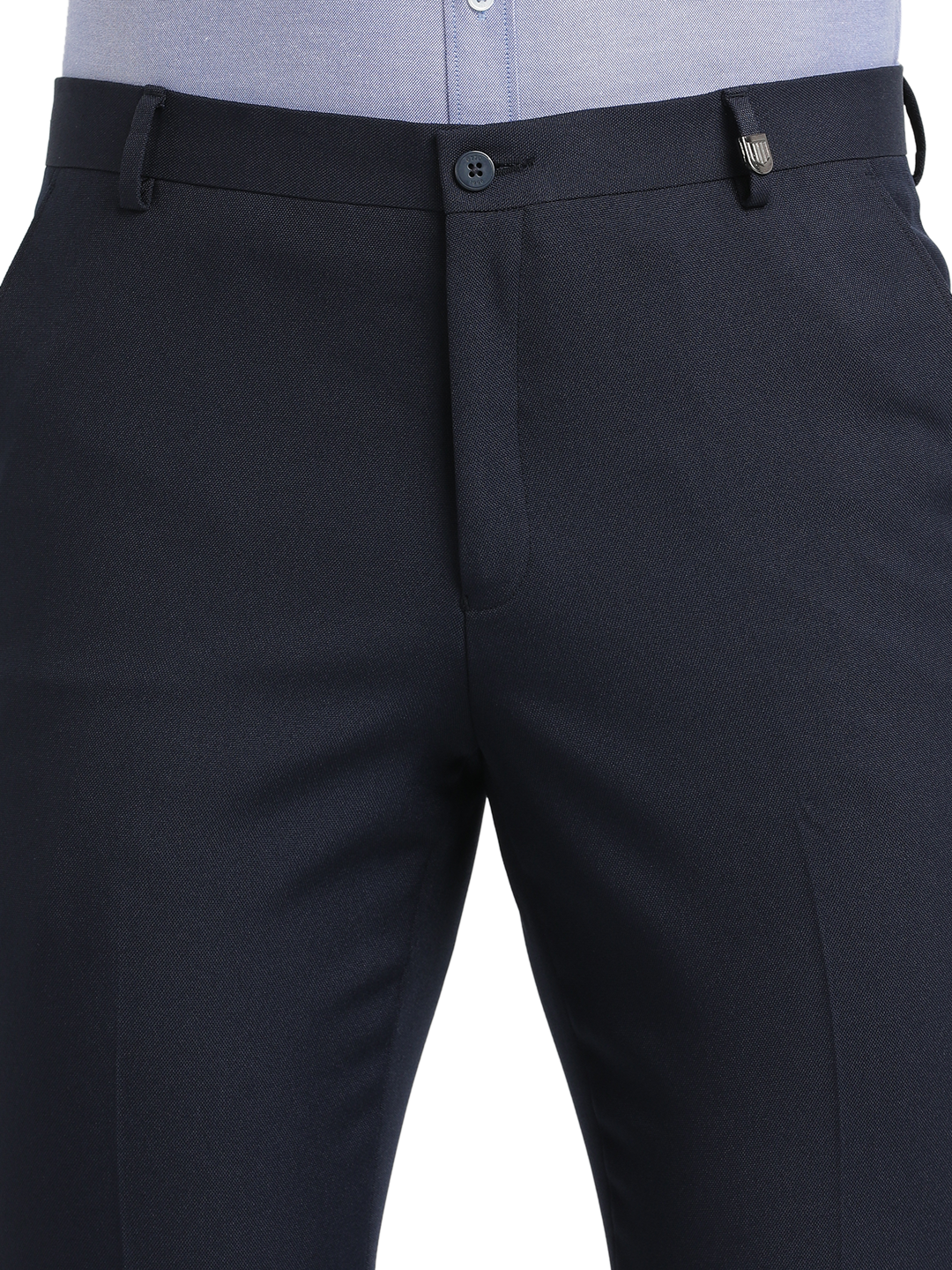 Navy Micro Dobby Formal Trousers