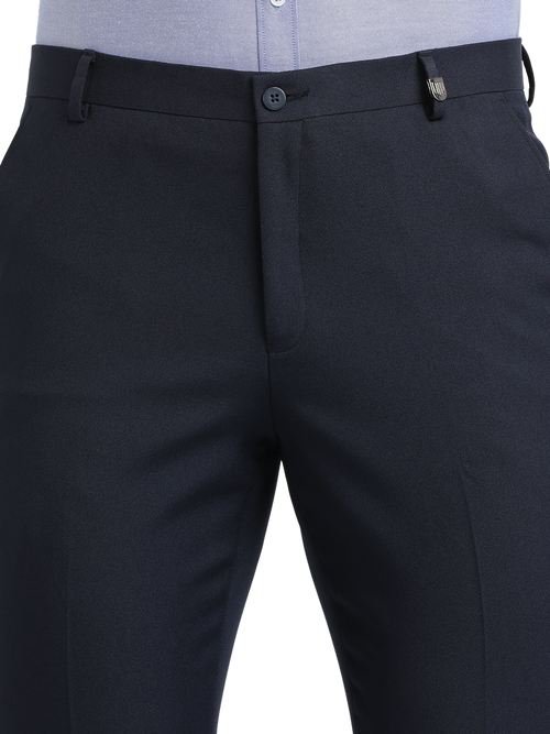 Navy Micro Dobby Formal Trousers