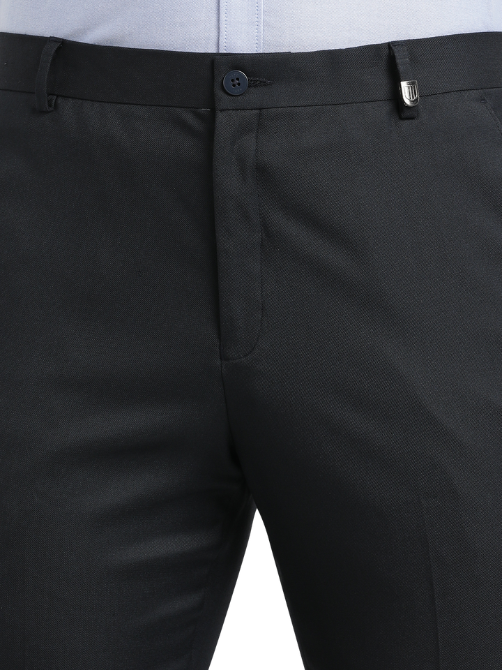 Navy Twill Stretch Formal Trousers