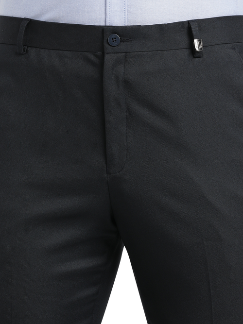 Navy Twill Stretch Formal Trousers