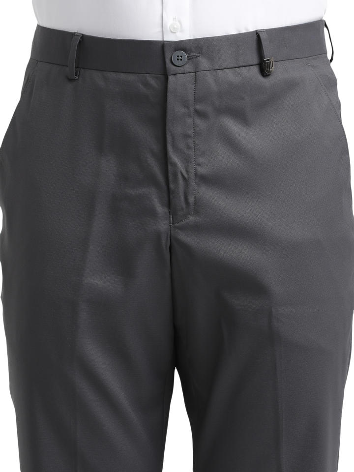 S.Grey Micro Dobby Formal Trousers