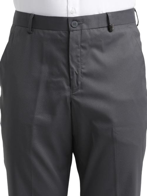 S.Grey Micro Dobby Formal Trousers