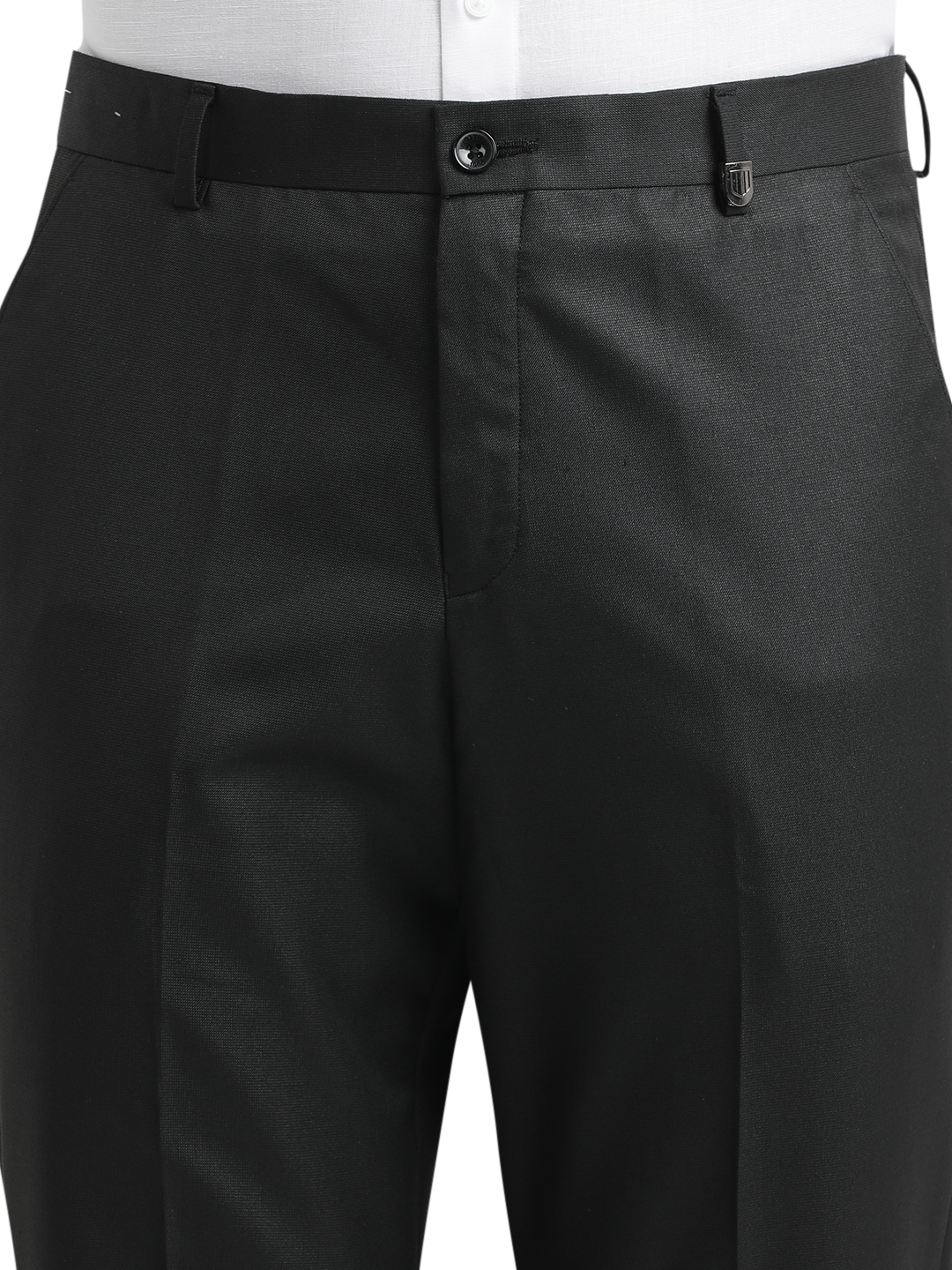 Black Micro Dobby Formal Trousers