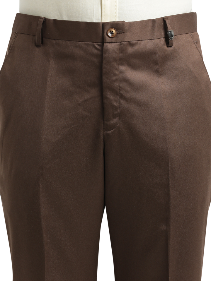 Brown Satin Formal Trousers