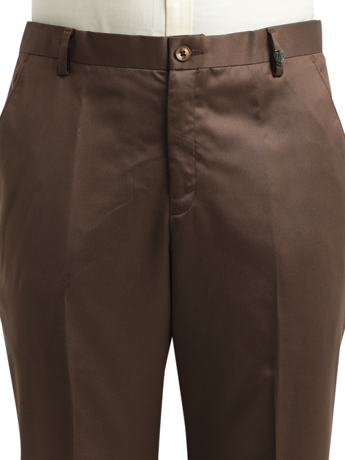 Brown Satin Formal Trousers