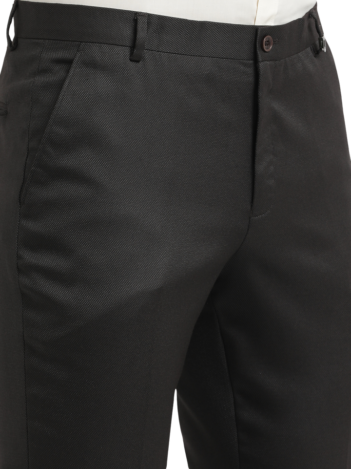 Coffee YD Dobby Formal Trousers