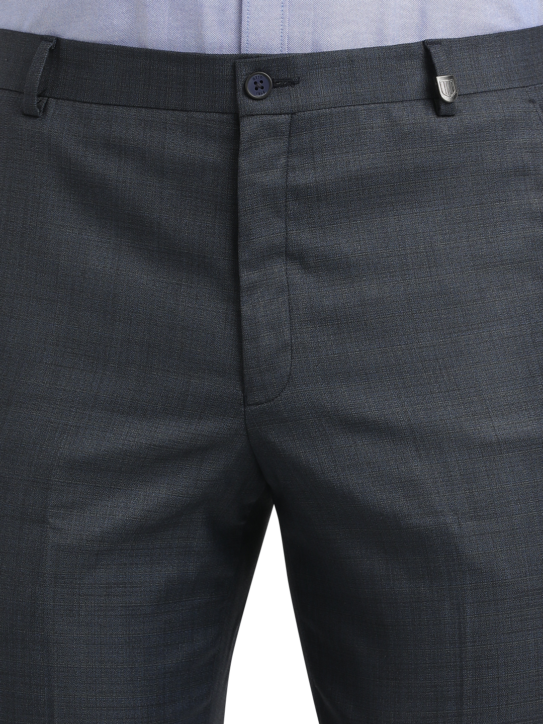 Navy YD Dobby Formal Trousers