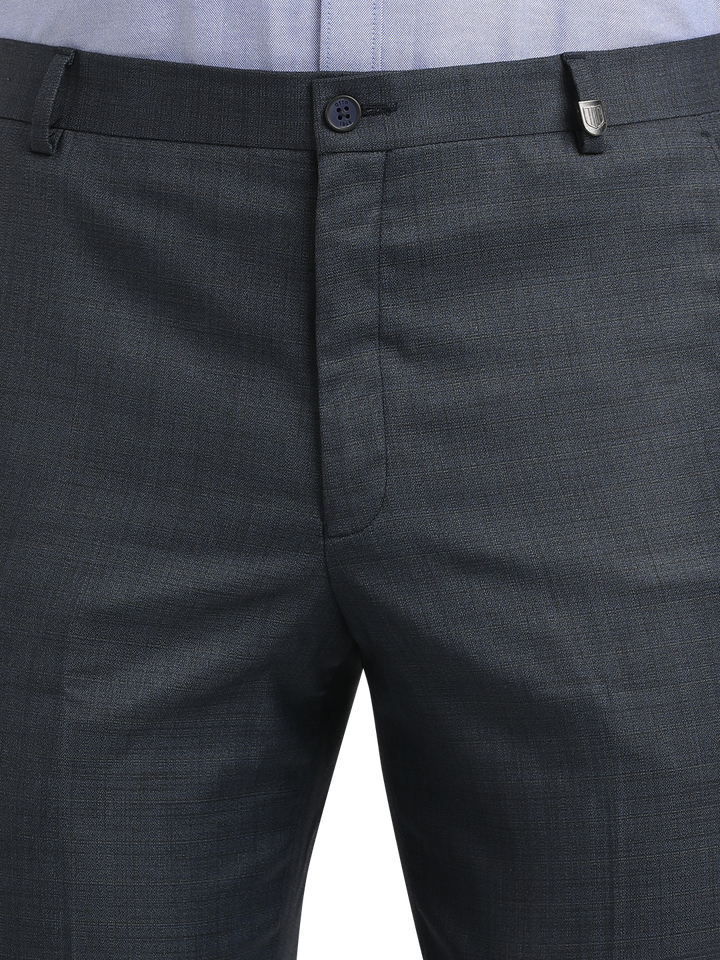 Navy YD Dobby Formal Trousers