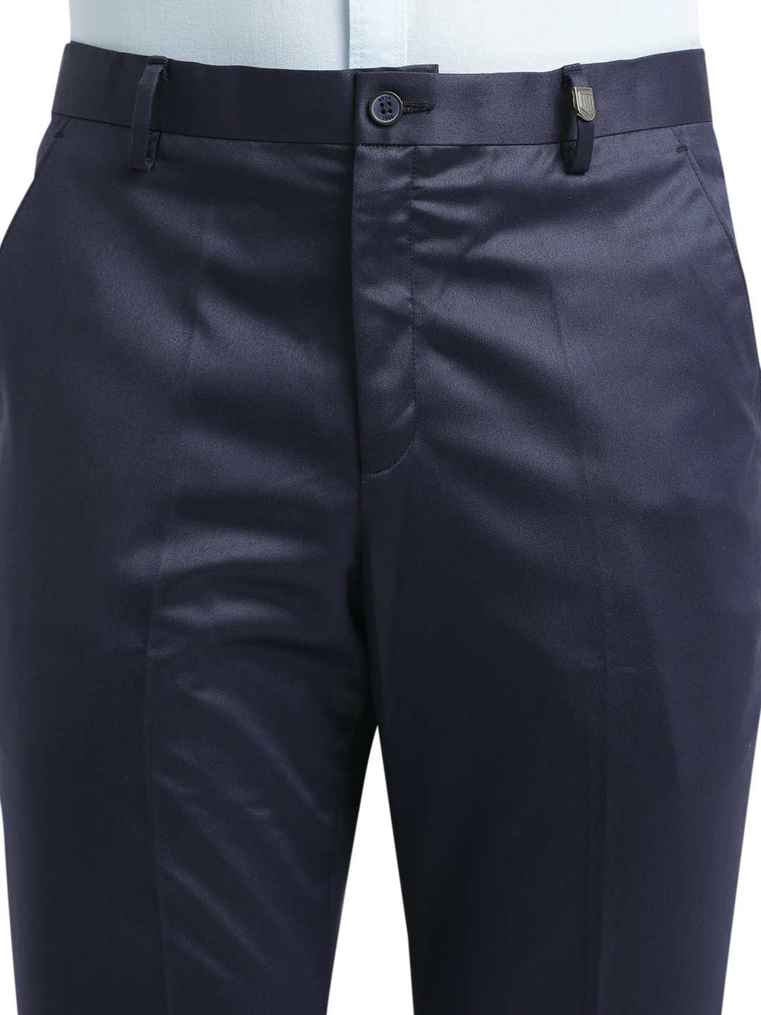 Navy Satin Formal Trousers