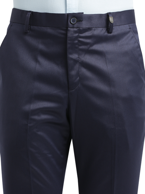 Navy Satin Formal Trousers