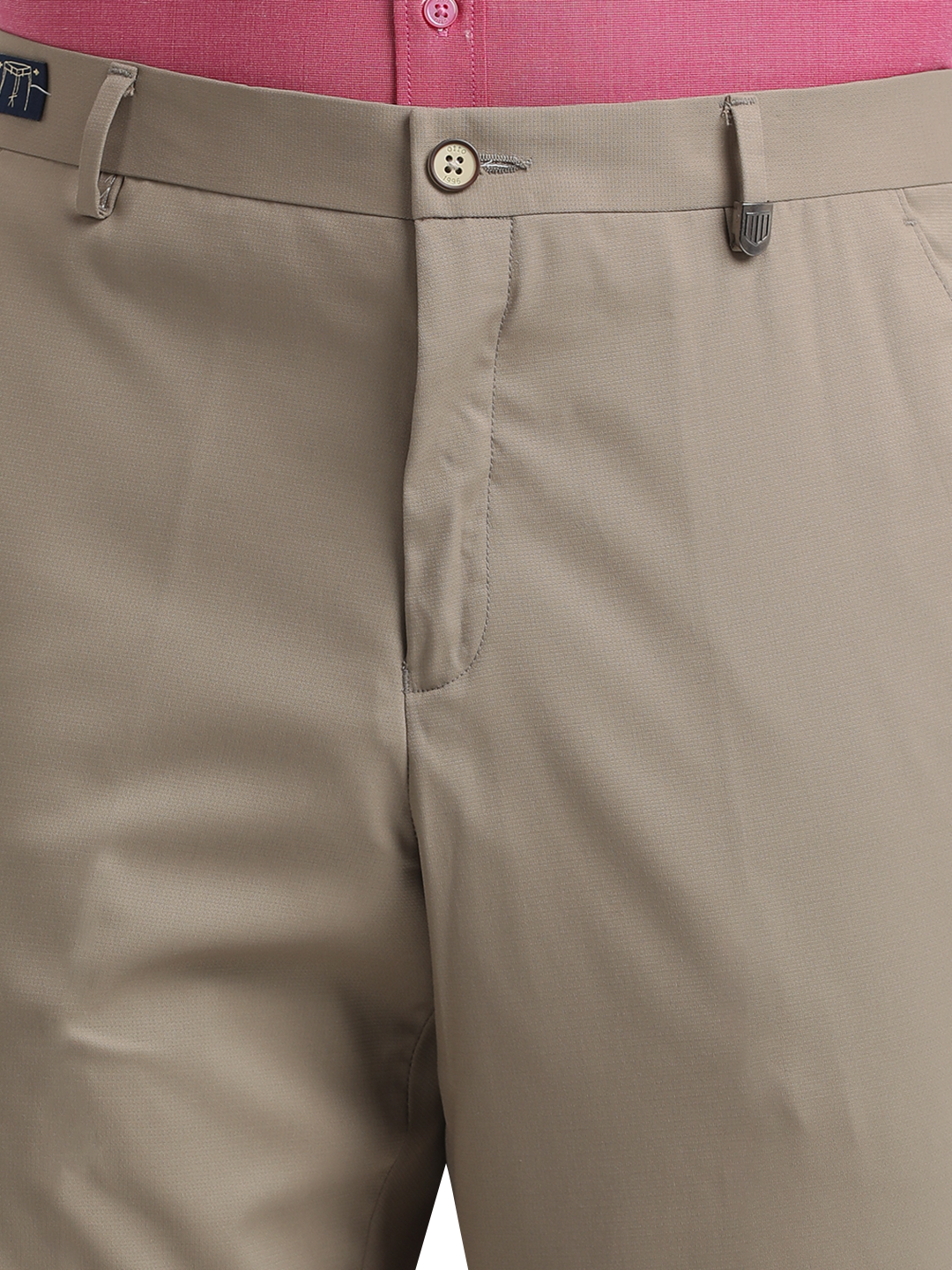 Khaki Micro Dobby Formal Trousers