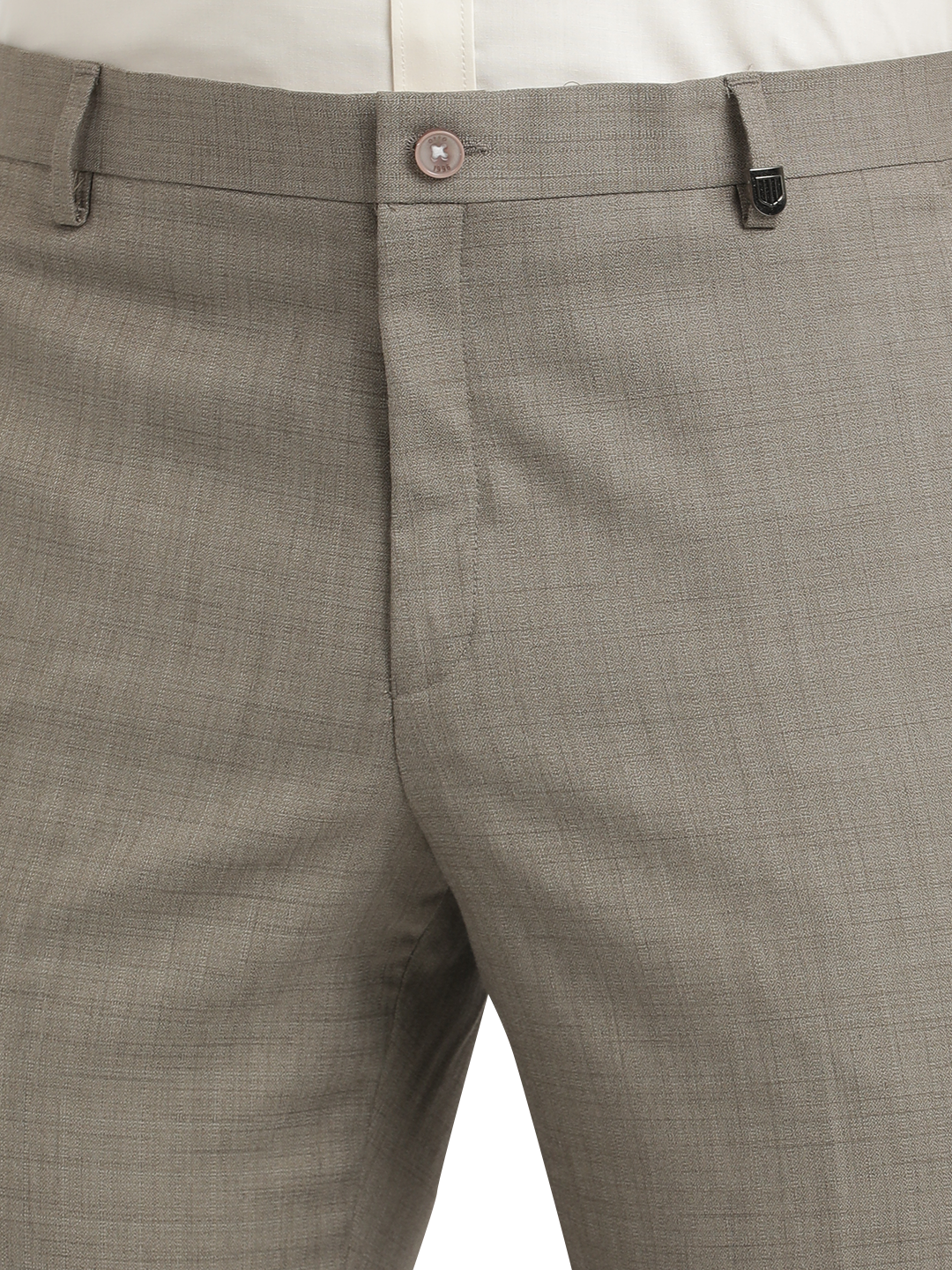 Khaki YD Dobby Formal Trousers