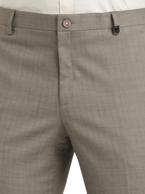 Khaki YD Dobby Formal Trousers