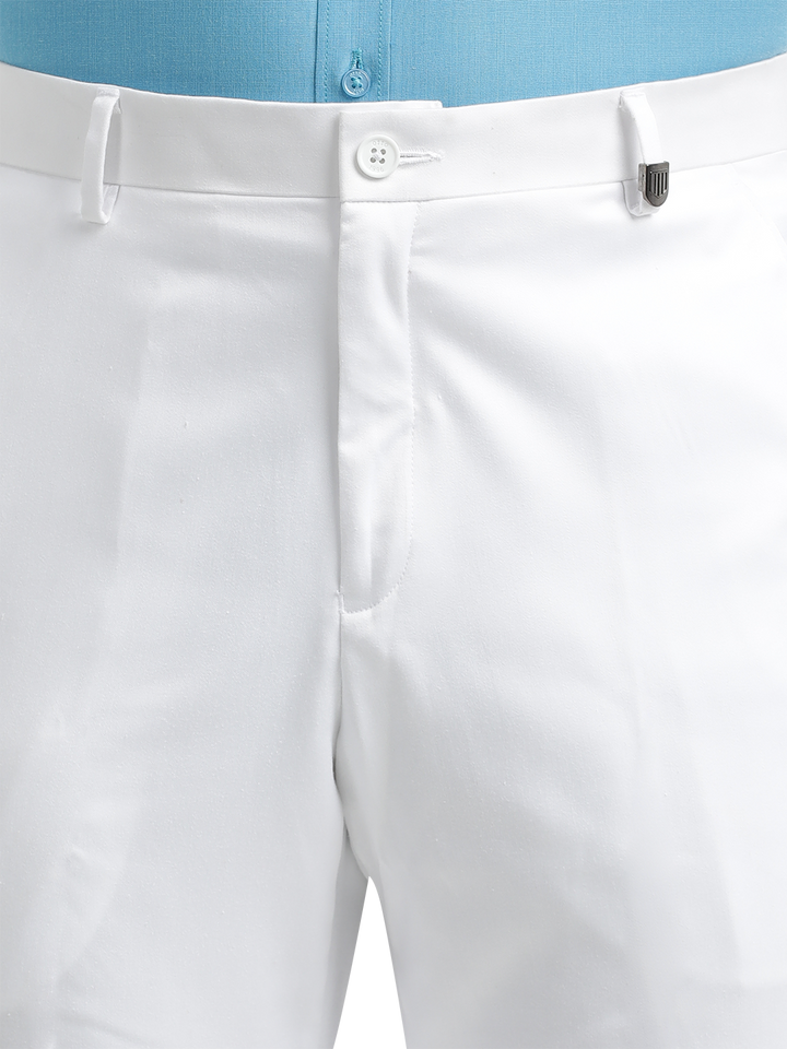 White Satin Formal Trousers