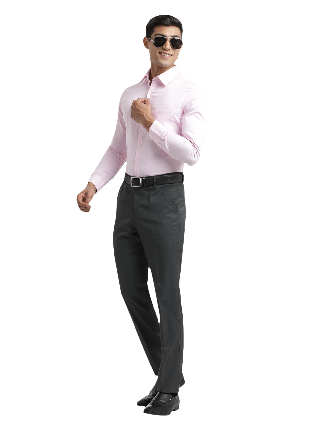 Baby Pink Micro Dobby Solid Shirt