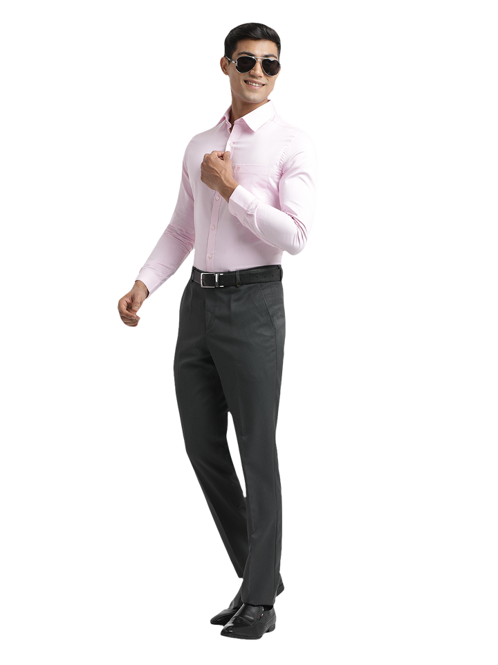 Baby Pink Micro Dobby Solid Shirt