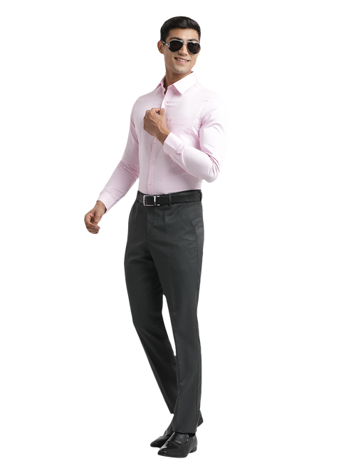 Baby Pink Micro Dobby Solid Shirt