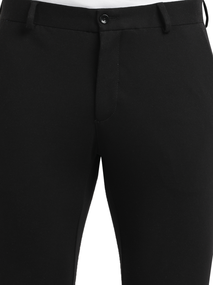 Jet Black Casual Core Trousers