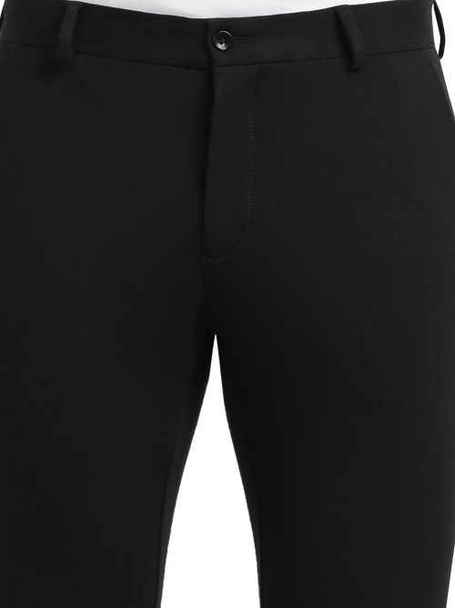 Jet Black Casual Core Trousers