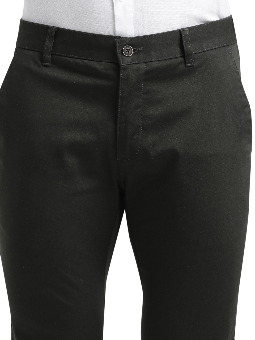 Dark Olive Casual Core Trousers