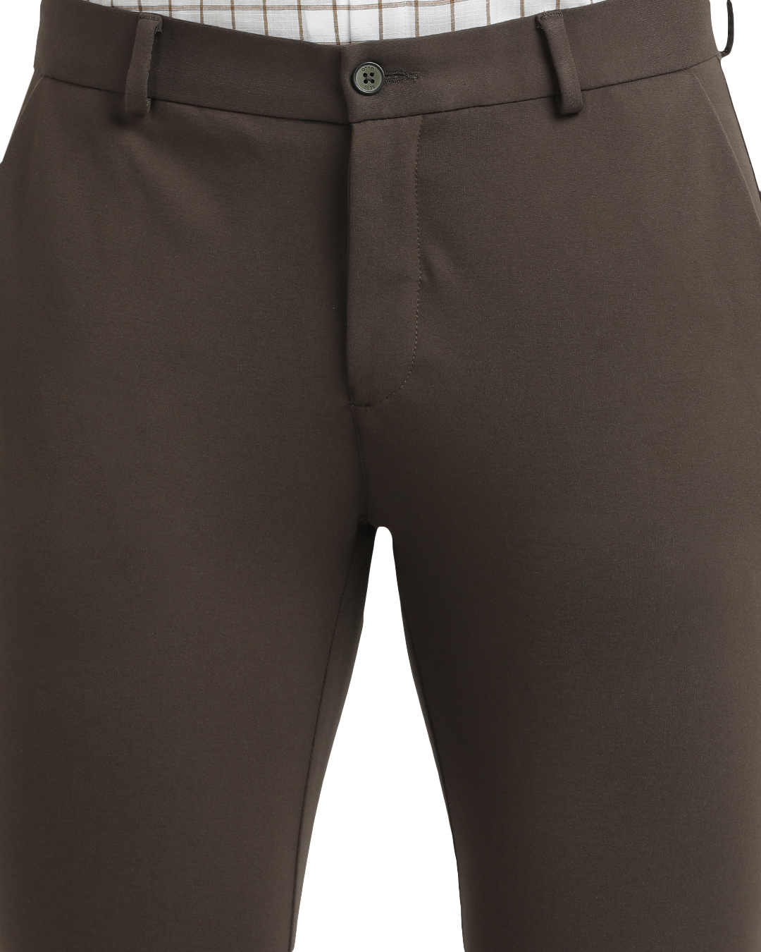 N.Olive Bi-Stretch Solid Trousers