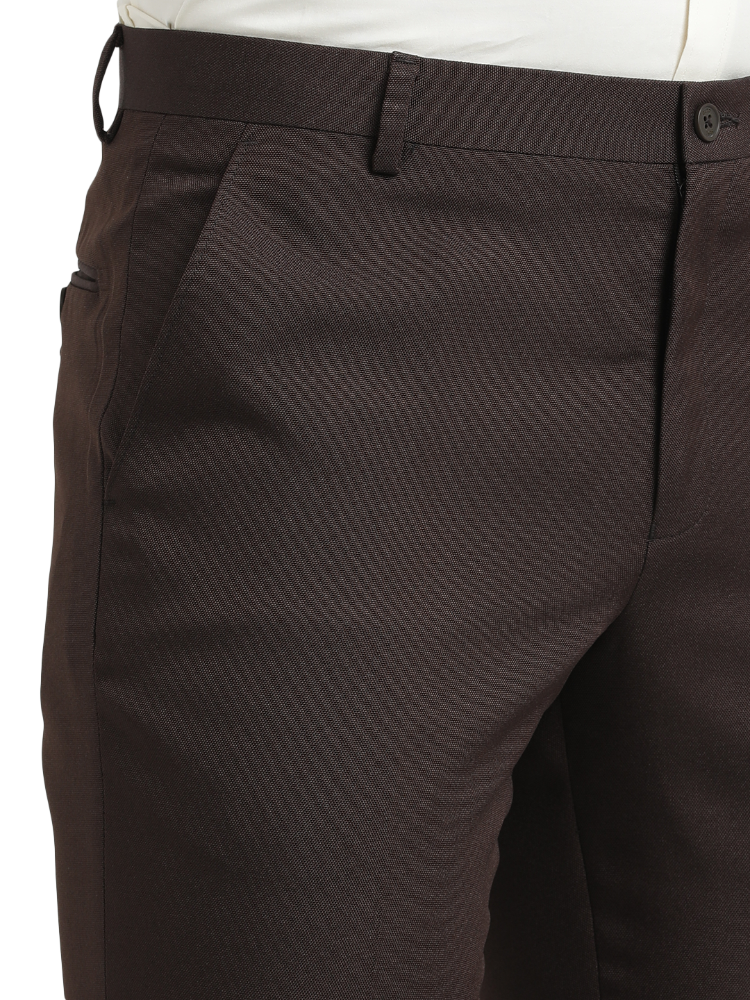 Coffee Micro Dobby Formal Trousers