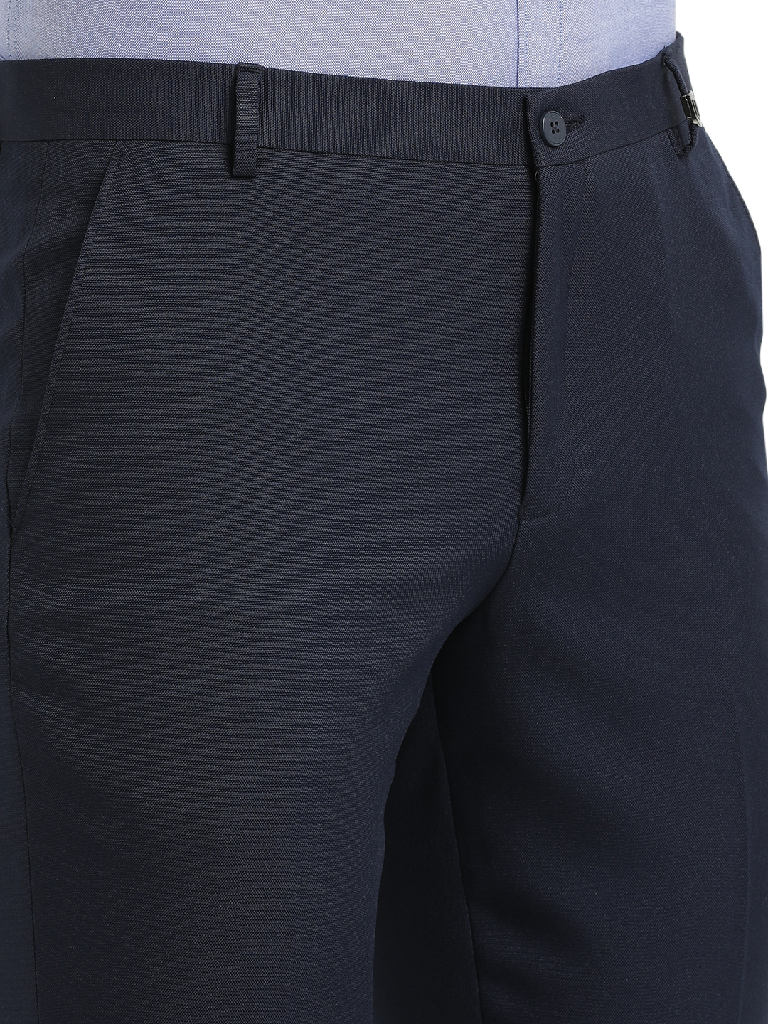 Navy Micro Dobby Formal Trousers