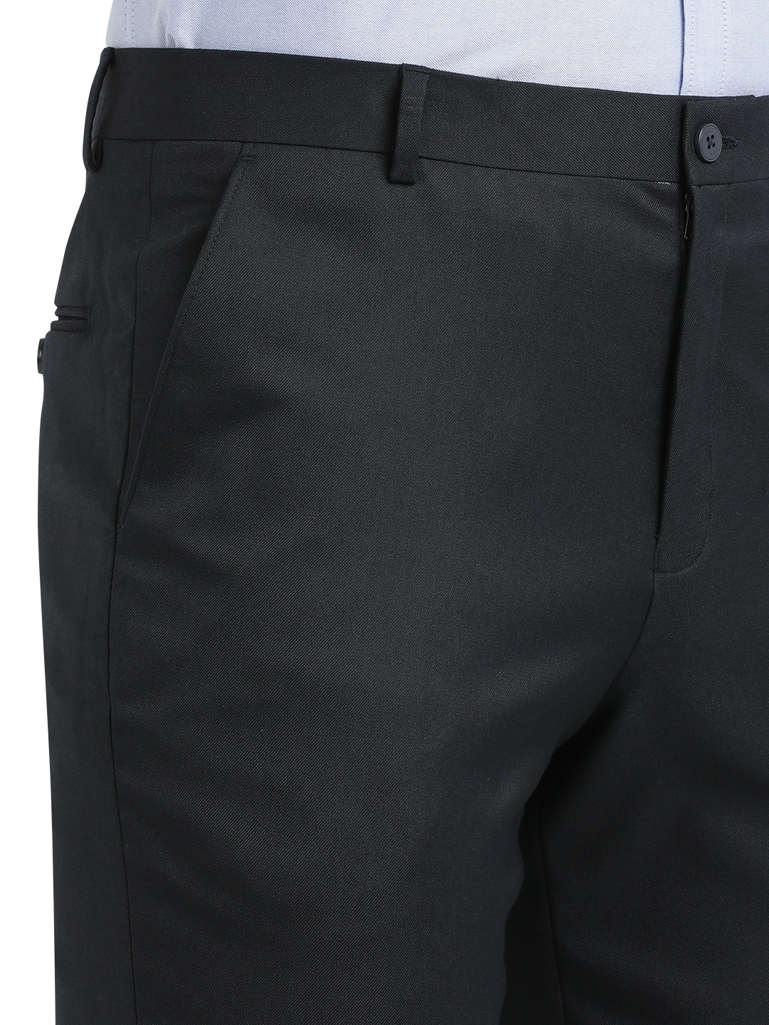 Navy Twill Stretch Formal Trousers