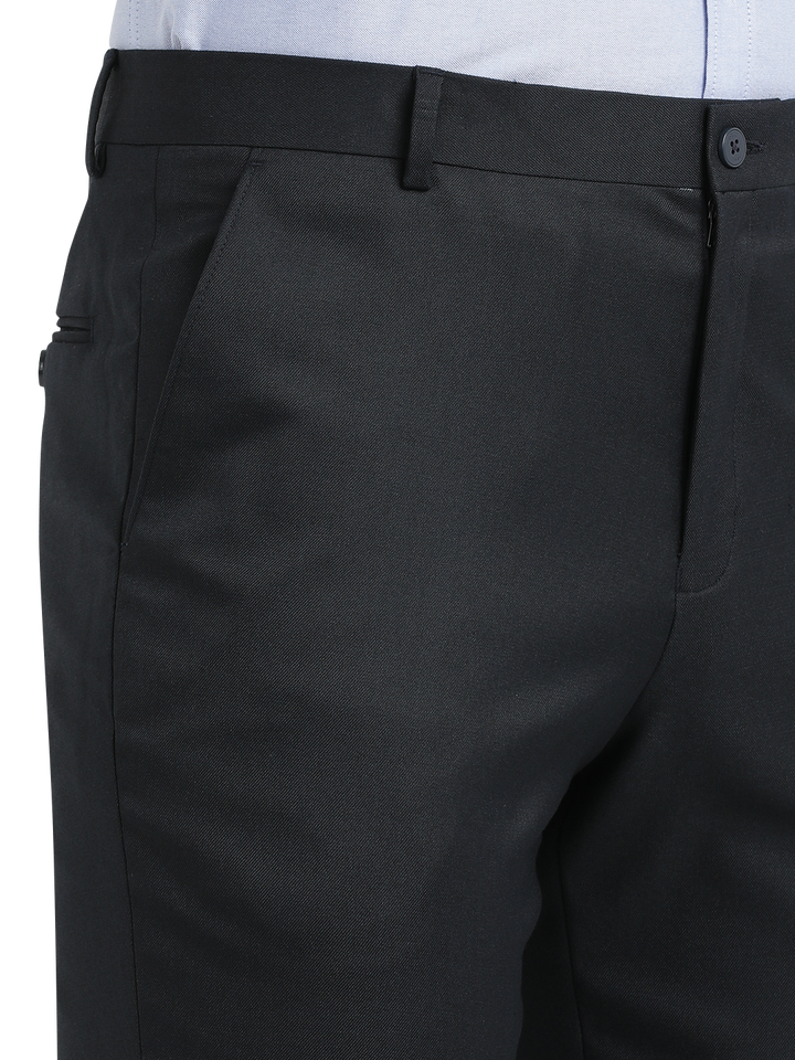 Navy Twill Stretch Formal Trousers