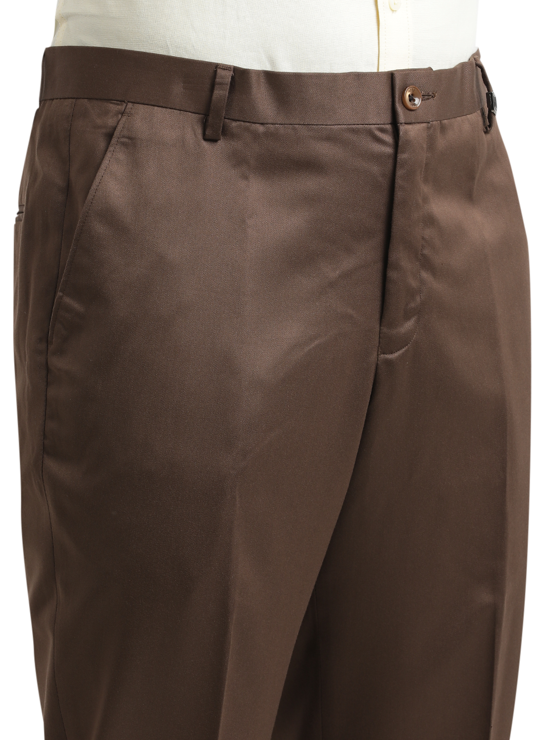 Brown Satin Formal Trousers