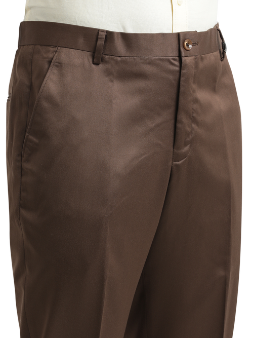 Brown Satin Formal Trousers