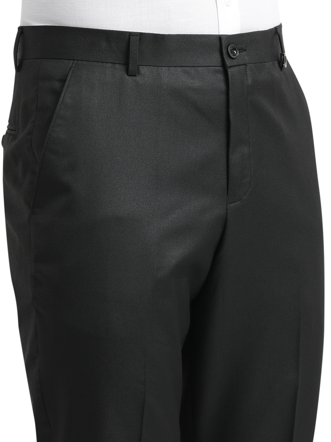 Black Micro Dobby Formal Trousers