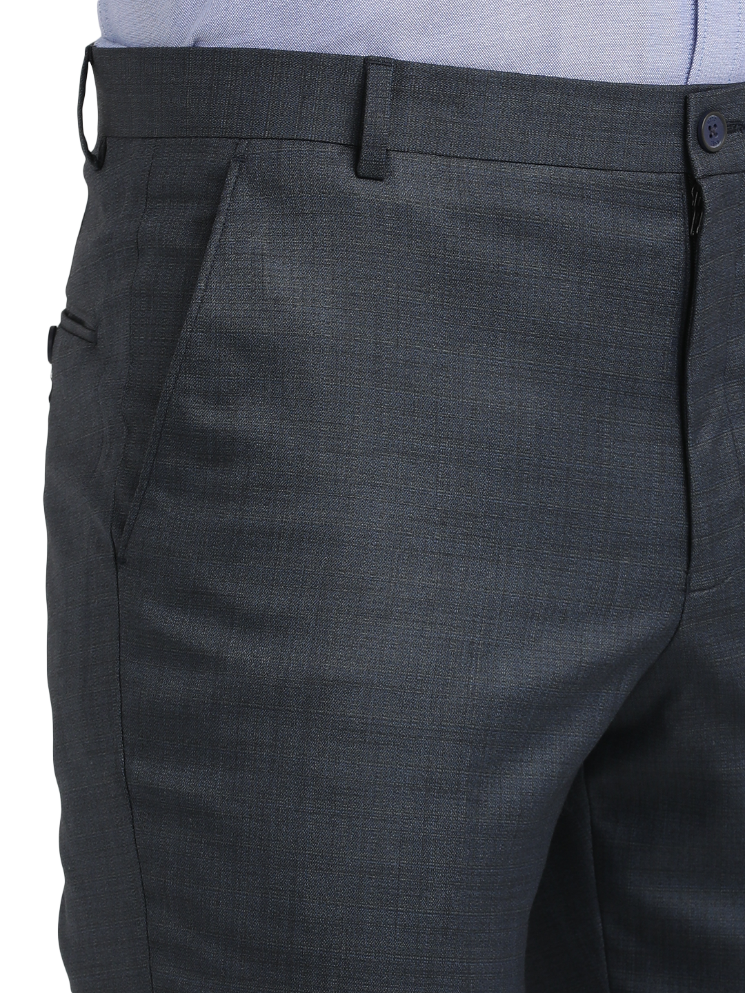 Navy YD Dobby Formal Trousers