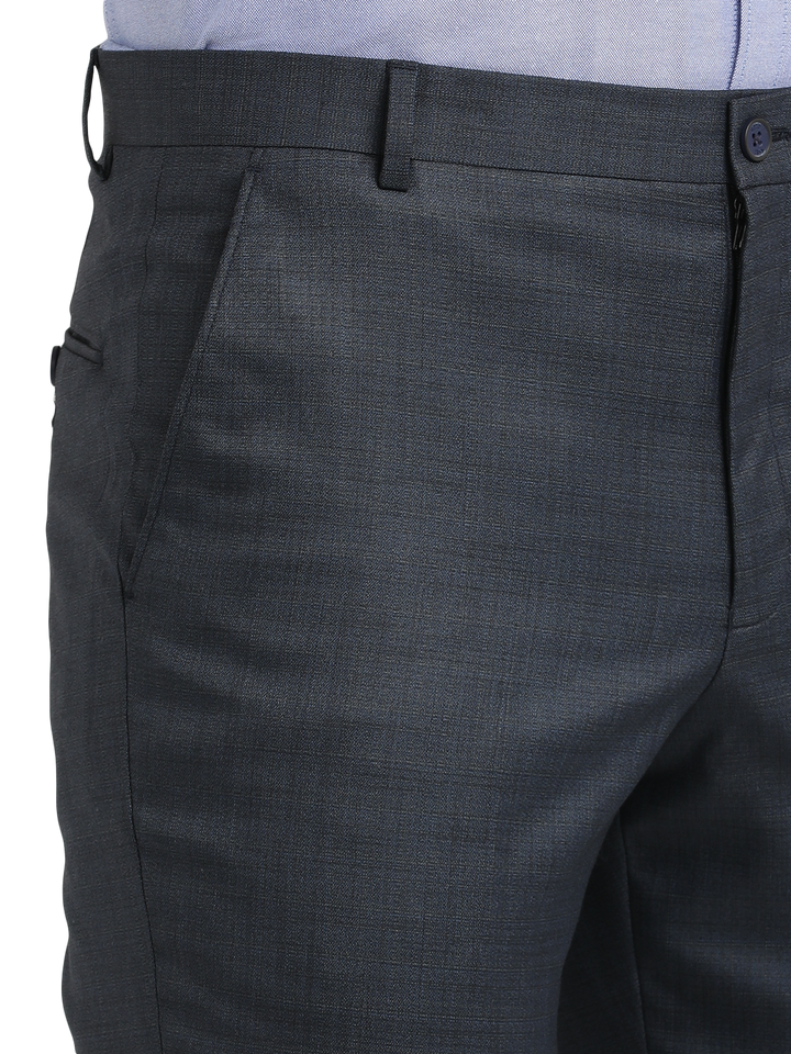 Navy YD Dobby Formal Trousers