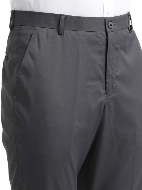 Stone Grey Micro Dobby Formal Trousers