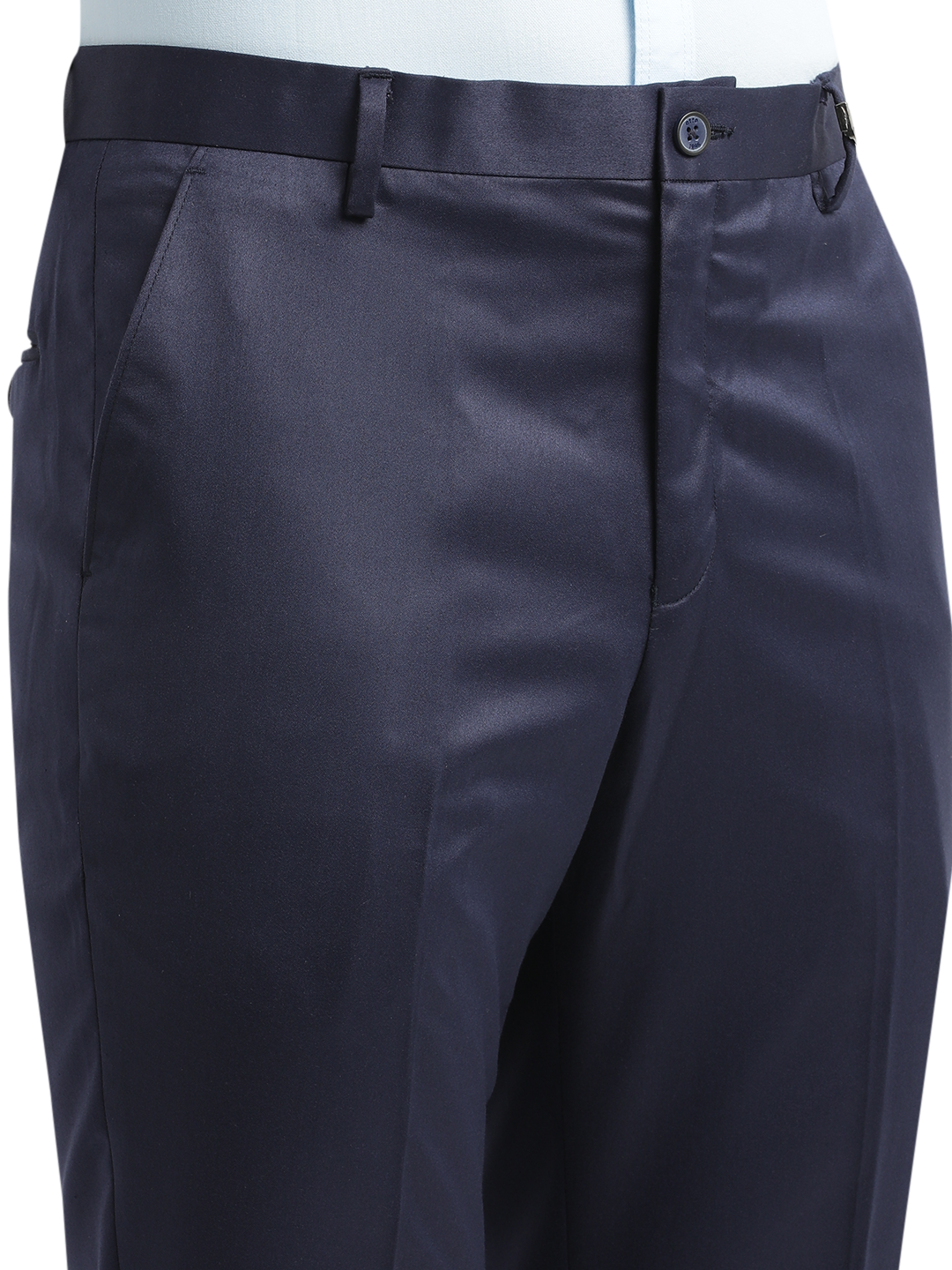 Navy Satin Formal Trousers