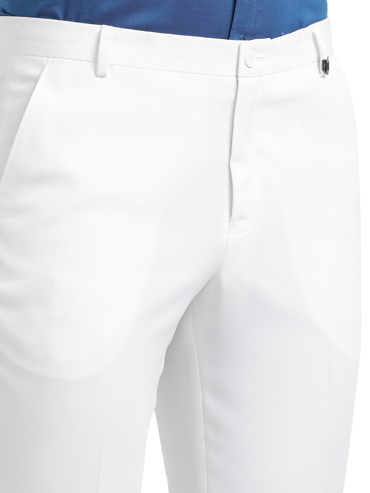 White Micro Dobby Formal Trousers