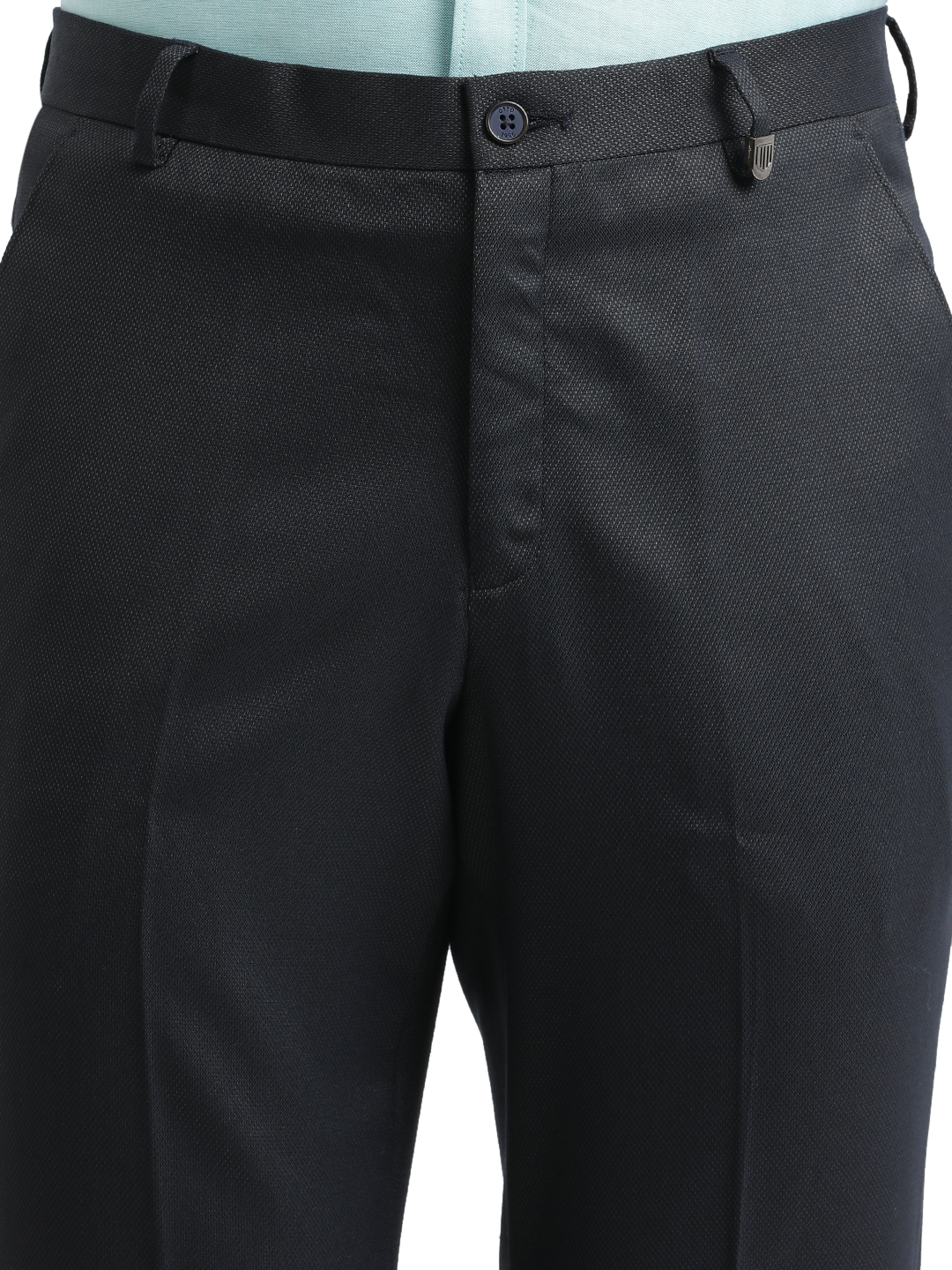 Navy YD Dobby Formal Trousers