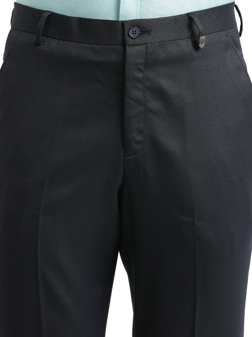 Navy YD Dobby Formal Trousers